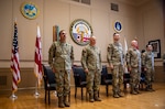 U.S. Army Maj. Gen John Andonie, District of Columbia National Guard commanding general and other senior leaders, attend the activation ceremony for Delta Company, 223rd Military Intelligence Battalion Dec. 9, 2023, at the D.C. Armory in Washington, D.C. The unit is the first of its kind in the D.C. Army National Guard.  (U.S. Army National Guard photo by Sgt. 1st Class Erica Jaros)