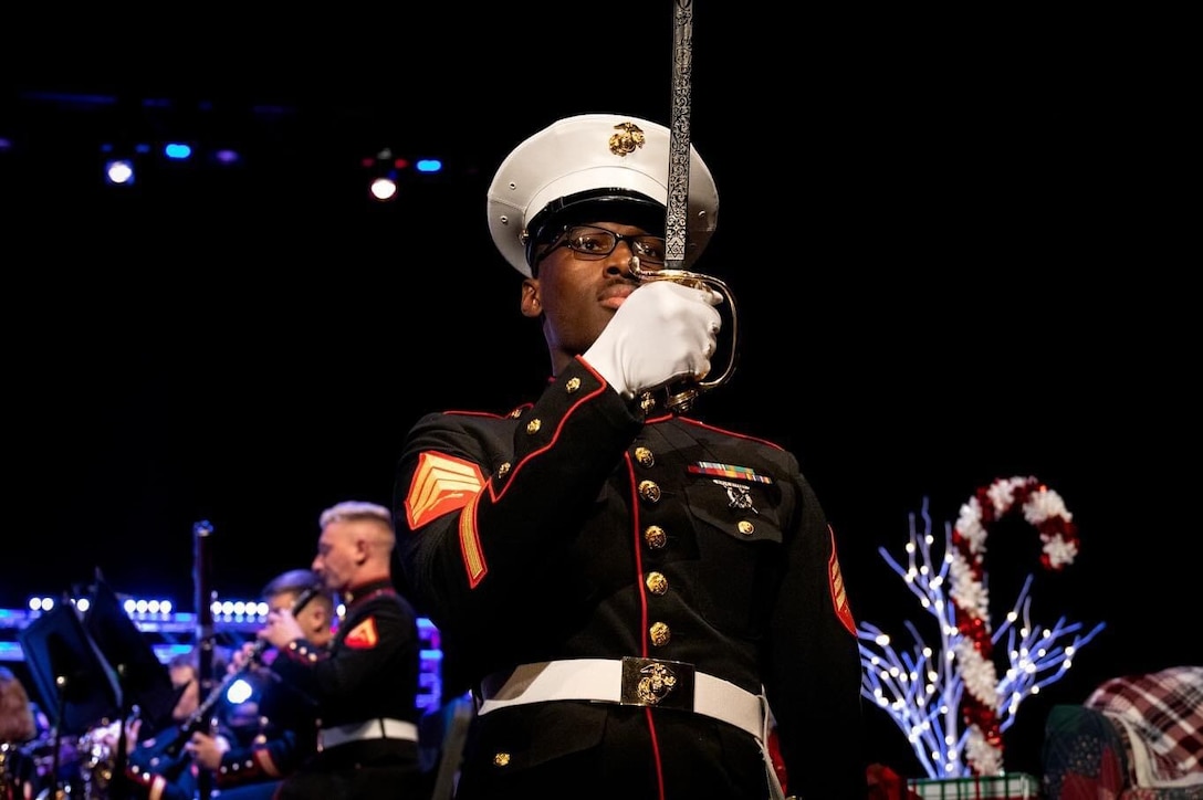 On Saturday, December 9, 2023, the Marine Forces Reserve Concert Band performed a Christmas Concert at the Jefferson Performing Arts Center in Metairie, LA. (U.S. Marine Corps photo by Sgt. Henry Tibble)
