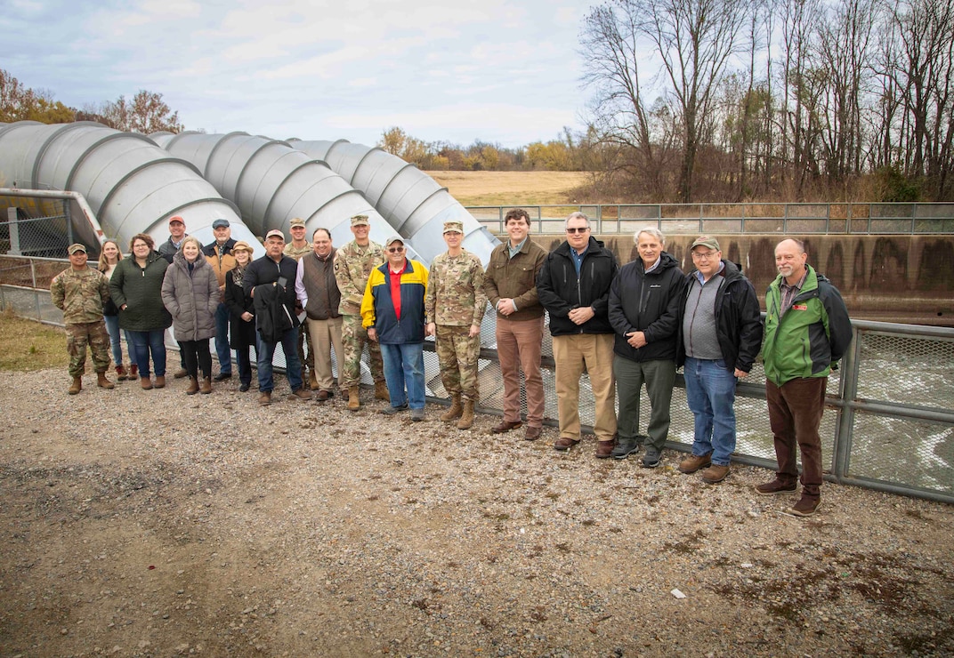 U.S. Army Corps of Engineers Mississippi Valley Division Commander Brig. Gen. Kimberly Peeples visited the Memphis District during the last week of November. 

Her time at the district included meeting with district leadership, took a Mississippi River channel improvement tour, and visited with Ensley Engineer Yard (EEY) district workers. 

The general also met with White River Irrigation District administration and board members while touring the district's Bayou Meto and Grand Prairie groundwater project sites.