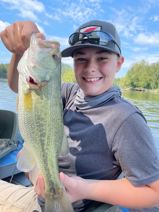 "That's my boy! Doing what he loves! He finally landed his biggest bass on Blue Marsh Lake off Sheidy Boat Launch after a beautiful day boating and fishing with me, his Poppy and Mom-mom. A parent's best heart beats are those powered by the excite-ment and achievements of their children!" - Deb Eveland