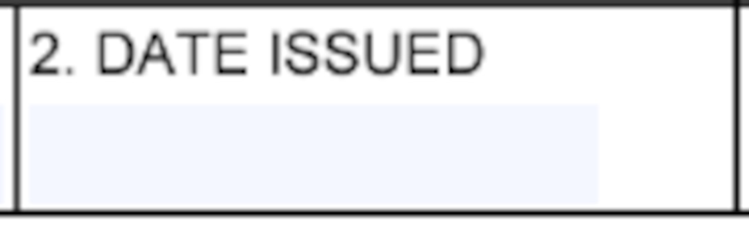 Box 2 of the Request for Quotation (SF18) for Date Issued.