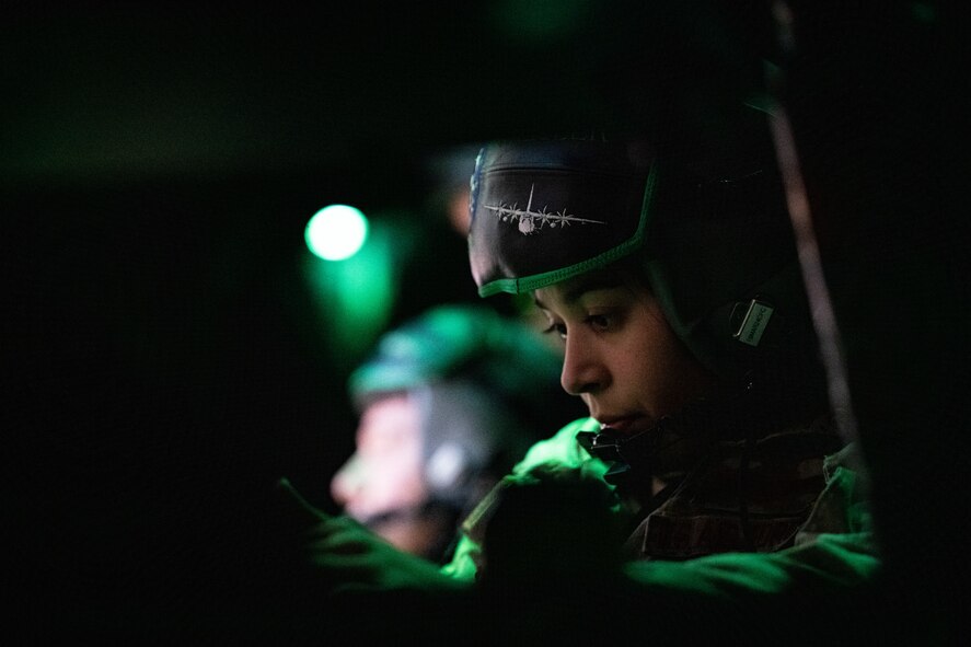 U.S. Air Force Air Commandos assigned to Hurlburt Field conduct air-to-ground live fire in an AC-130J Ghostrider gunship over the Caribbean Sea, Dec. 7, 2023.