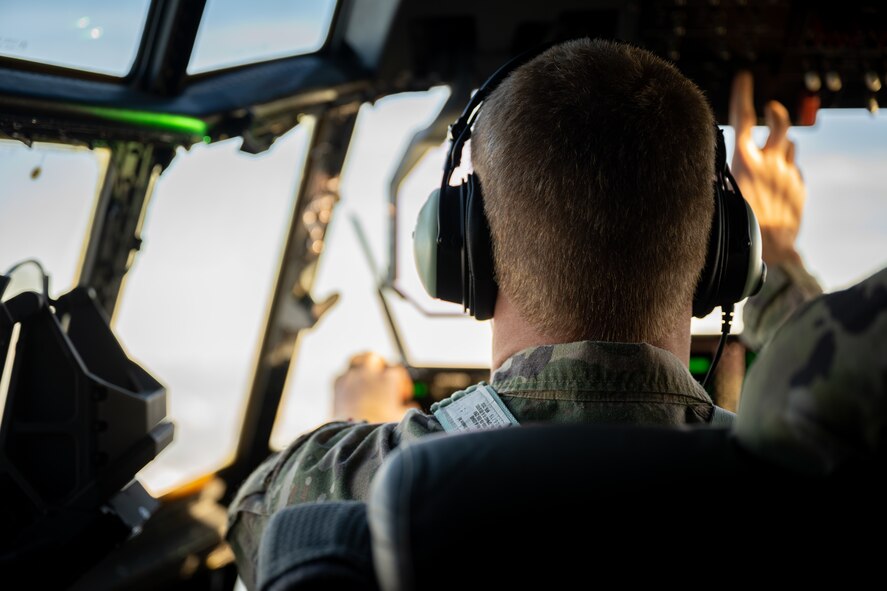U.S. Air Force Air Commandos assigned to Hurlburt Field conduct aerial refueling operations in an AC-130J Ghostrider gunship near the Caribbean Sea, Dec. 7, 2023.