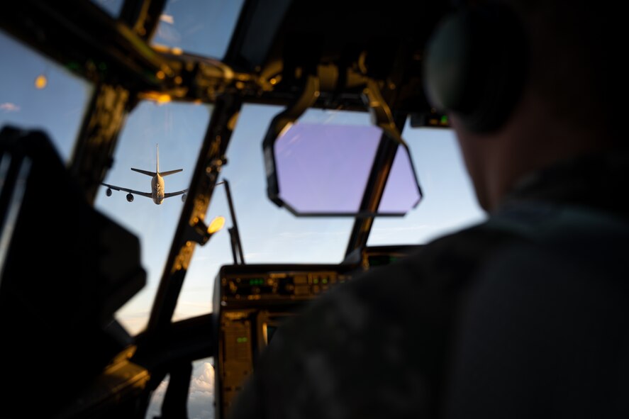 U.S. Air Force Air Commandos assigned to Hurlburt Field, conduct aerial refueling operations in an AC-130J Ghostrider gunship near the Caribbean Sea, Dec. 7, 2023.