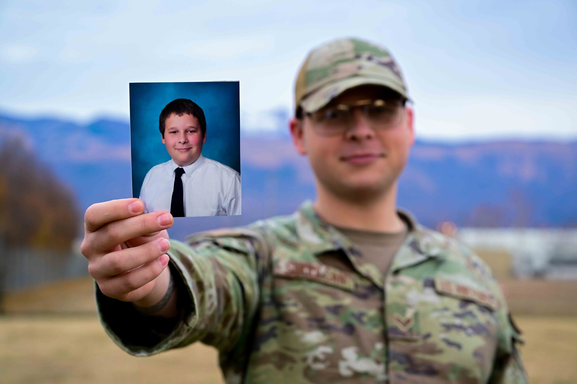 U.S. Air Force Senior Airman Noah Sudolcan, 31st Fighter Wing public affairs specialist, poses for a photo.