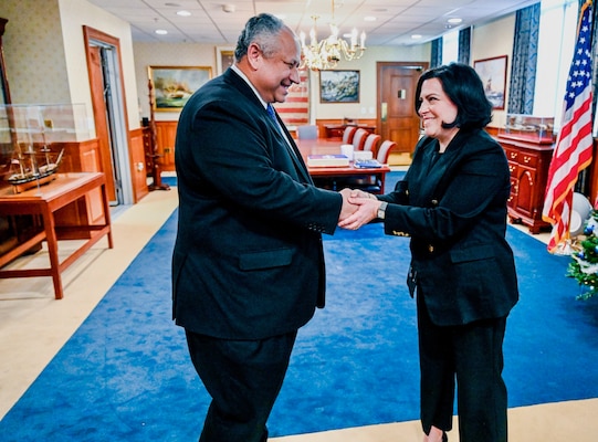 Secretary of the Navy Carlos Del Toro swore in Anne Bonfante Gebhards as the Department of the Navy's Deputy Under Secretary of the Navy for Policy (DUSN (P)), Dec.18. As DUSN (P), Gebhards serves as the principal civilian advisor on defense and foreign policy, defense and naval strategy, naval force posture, and security cooperation policy. Previously, Gebhards served as the Department of the Navy’s Senior Advisor for International Affairs since 2016.