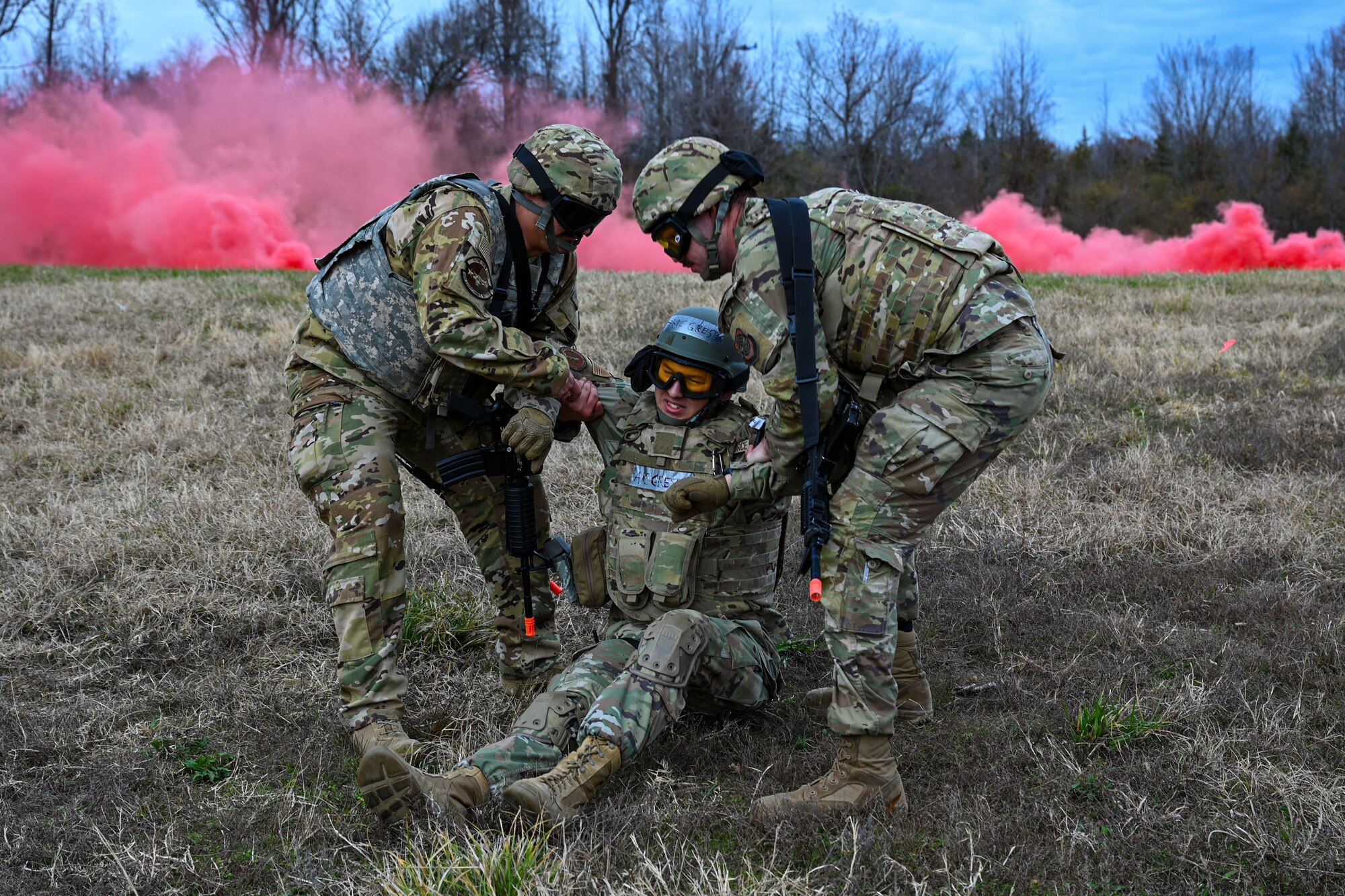 Team Little Rock Airmen participate in a Warrior Airmen Readiness Center capstone event