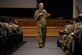 U.S. Air Force Col. Elizabeth Hanson, 305th Air Mobility Wing commander, hosts a commander’s call for members of the 305th AMW at Joint Base McGuire-Dix-Lakehurst, N.J., Dec. 20, 2023.