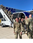 Soldiers with the West Virginia Army National Guard's 156th Military Police Law and Order Detachment landed at Fort Bliss, Texas, Dec. 15, 2023, following a 10-month overseas deployment supporting the U.S. Army Central's Area Support Group - Jordan.