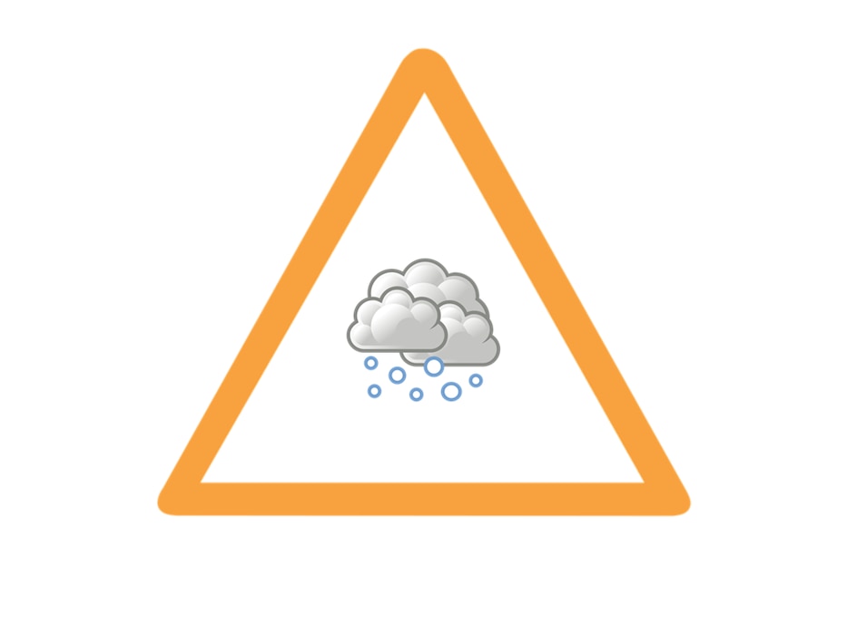 image of Snow Warning sign