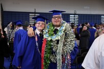 Cadets graduate from the Washington Youth ChalleNGe Academy in a ceremony at Tacoma Community College, Dec.15, 2023. The disciplined, quasi-military academy empowers at-risk youth to improve their education and employment potential.