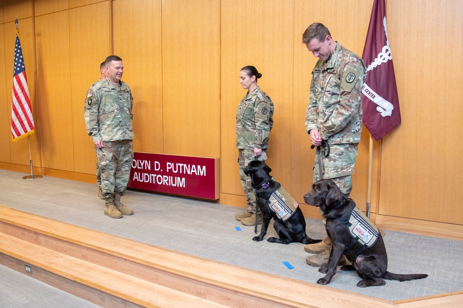 Brooke Army Medical Center commissions two new facility dogs