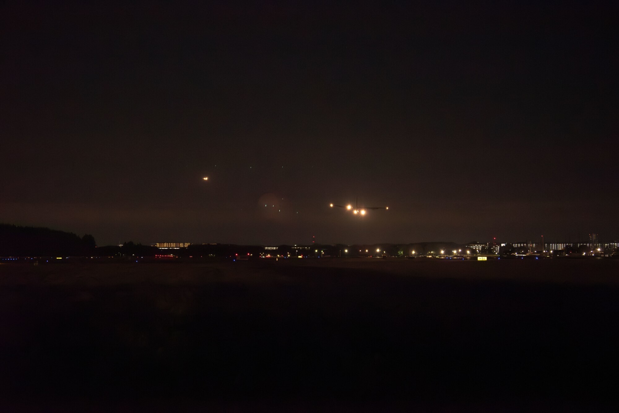 A photo of a C-130J performing airlift operations.