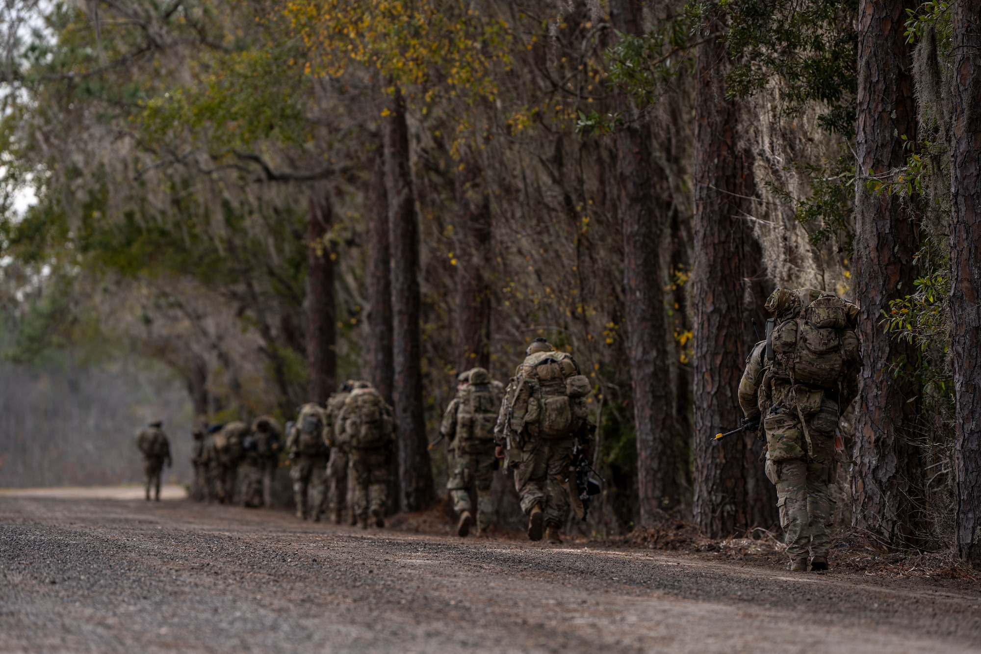U.S. Air Force Tactical Leader Course students conduct route reconnaissance