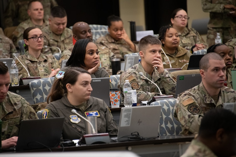Airmen attend the First Sergeant Symposium at Joint Base Andrews