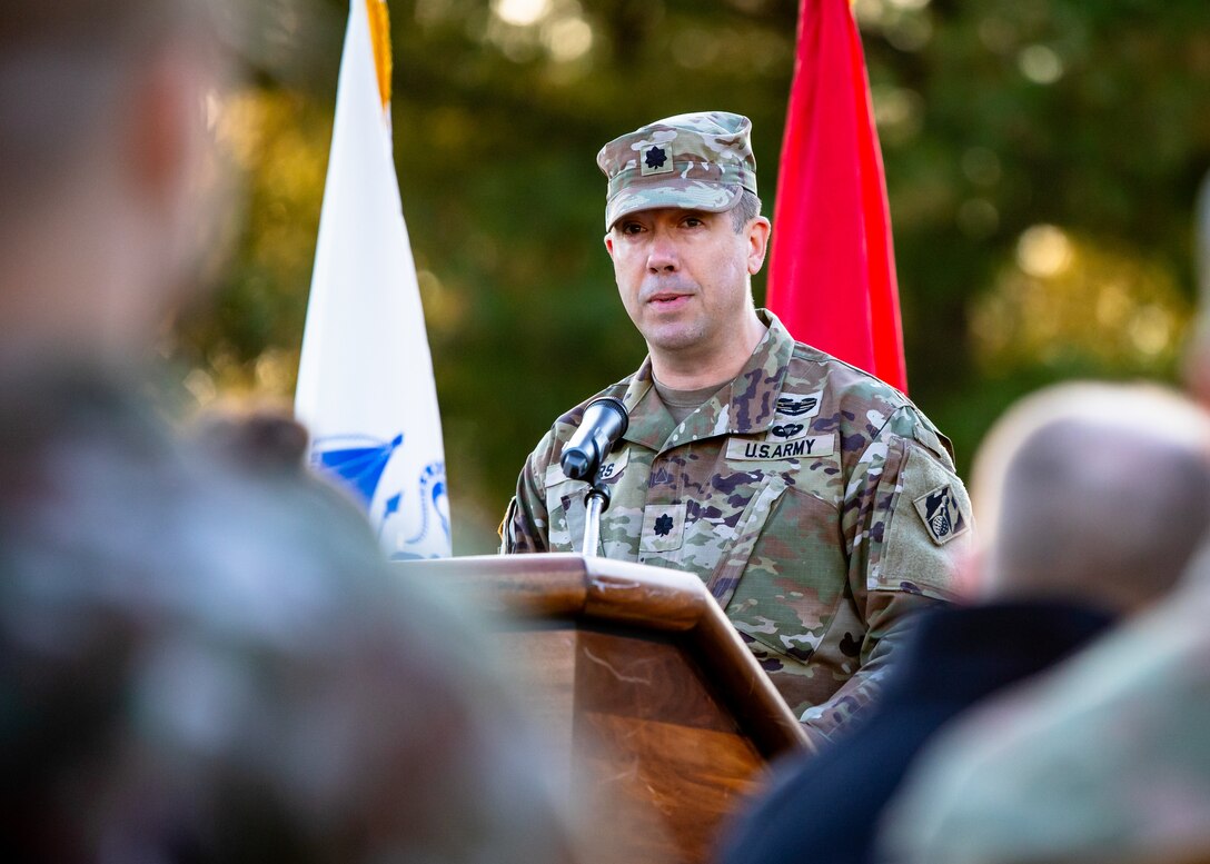 The Baltimore District Deputy Commander, Lt. Col. David Myers, participated in the groundbreaking ceremony of the Freedom Center IV Enlisted Personnel Housing Barracks, at Fort George G. Meade Nov. 9, 2023. The enlisted personnel barracks will accommodate 380 personnel in two, 4-story buildings with 190 rooms each.