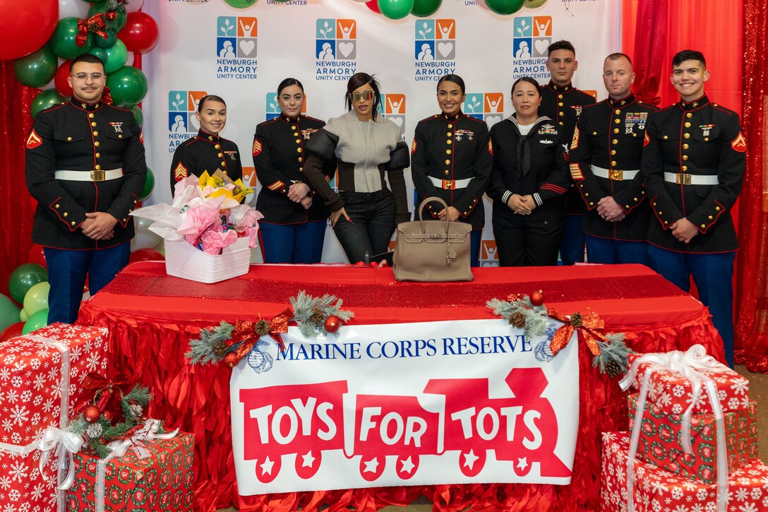 Cardi B attends Toys for Tots gift distribution