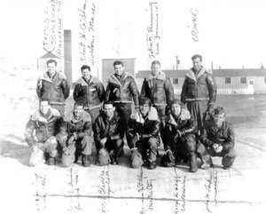 Air crew posing together in 1940s