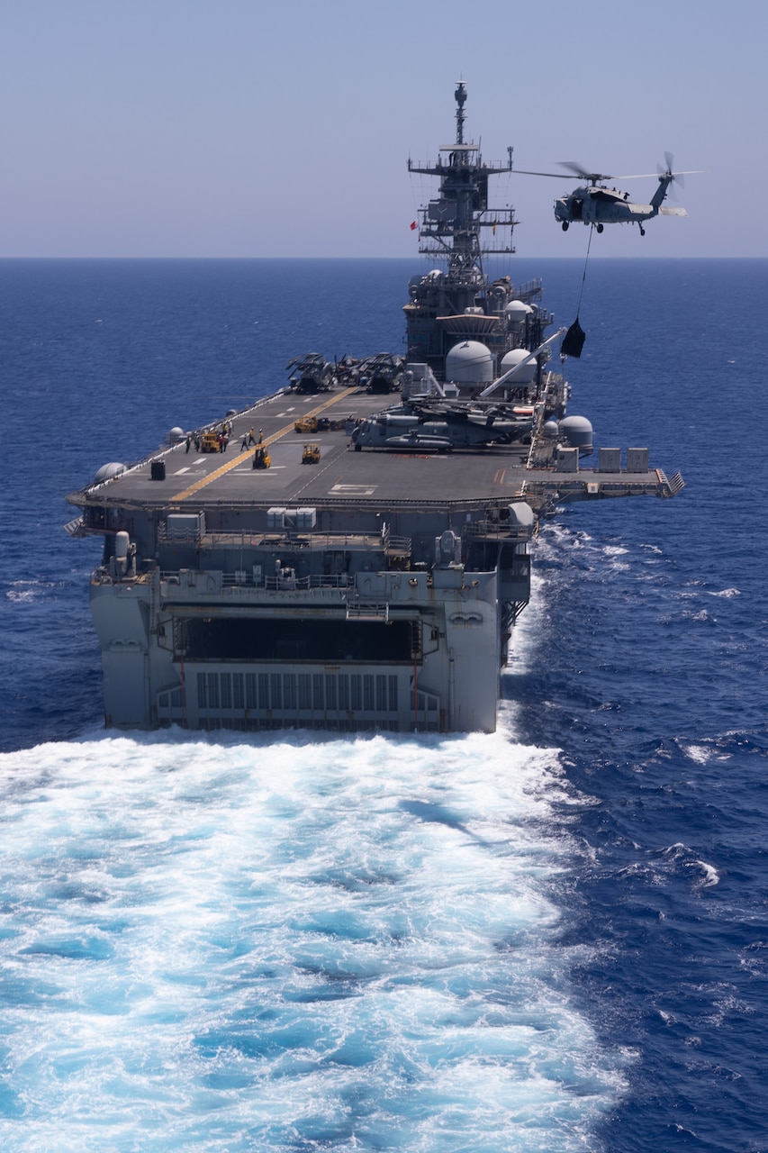 USS Bataan (LHD 5) and USS Carter Hall (LSD 50) transited to the ...