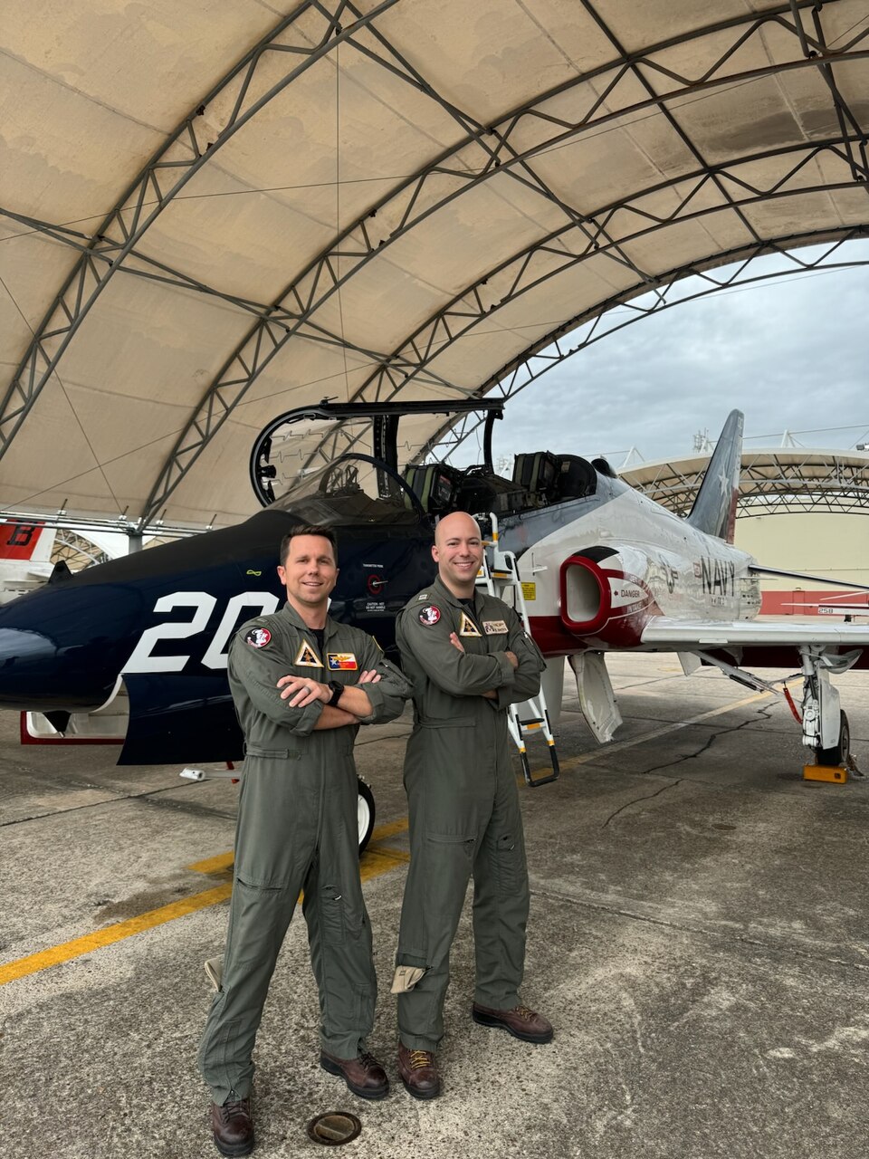 Pilots that will fly backseat during a flyover for the Orange Bowl
