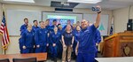 Rear Adm. Cari Thomas (retired), chief executive officer of Coast Guard Mutual Assistance (CGMA), visits the U.S. Coast Guard Forces Micronesia/Sector Guam and Base Guam from Dec. 5 - 7, 2023, in Santa Rita, Guam. This visit underscores the commitment of CGMA to support its members and their families, especially those stationed in remote locations like Guam. (U.S. Coast Guard photo by Lt. j.g. Melissa Reilly)