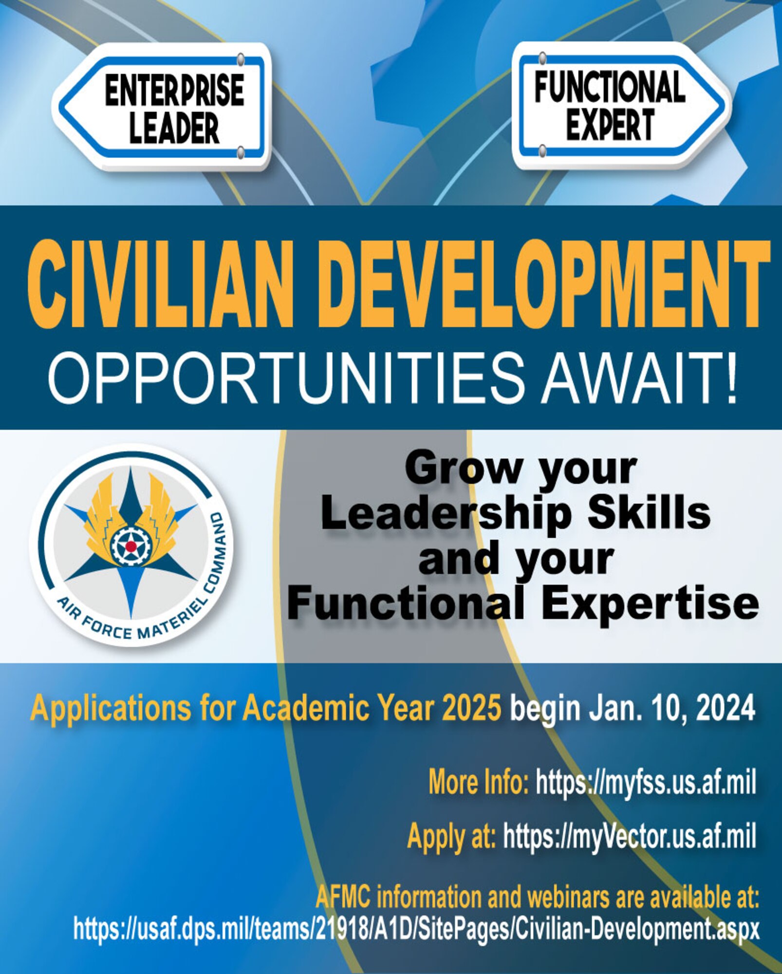 Prepare now for Academic Year 2025 Civilian Development > Air Force