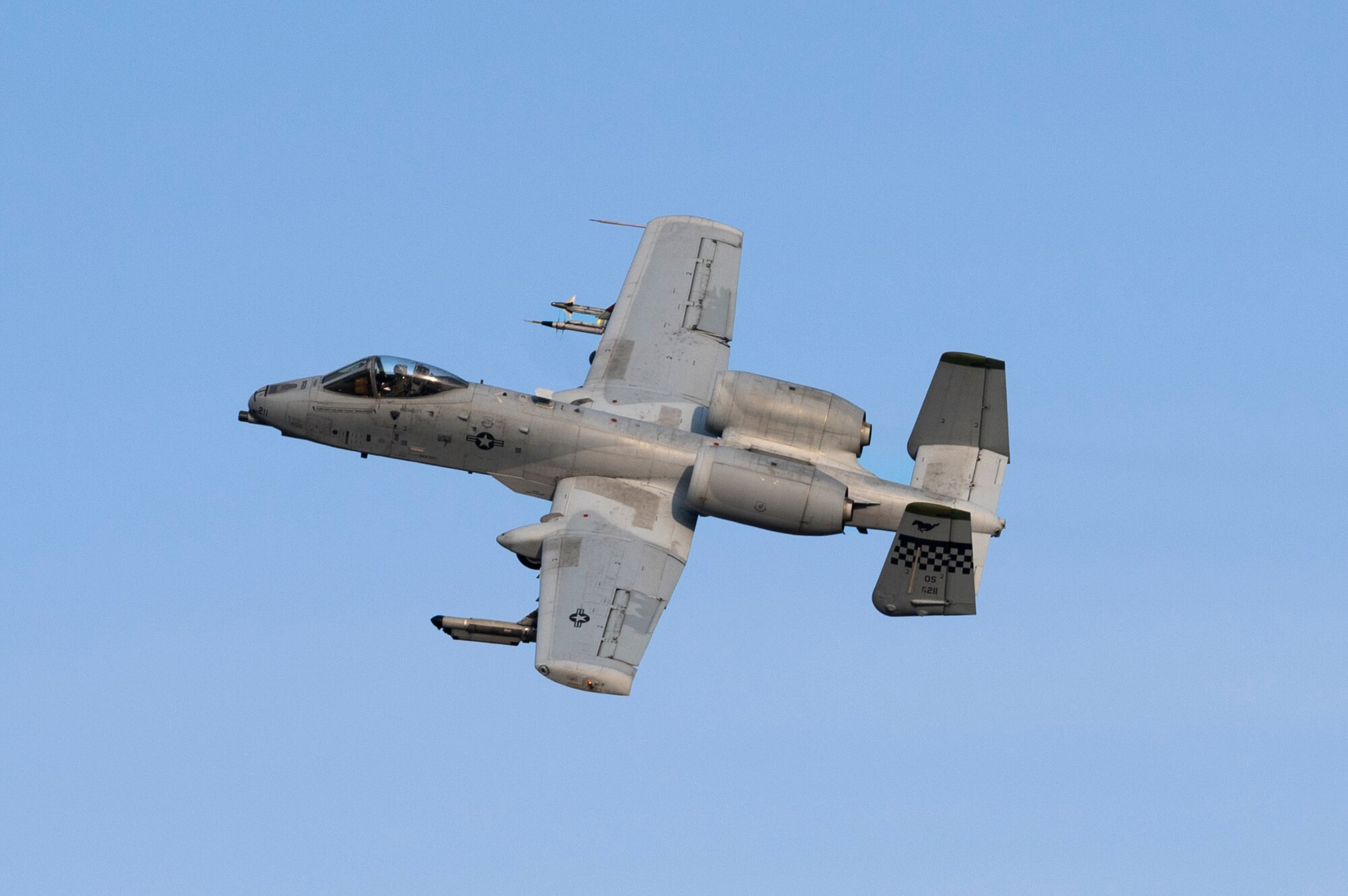 A U.S. Air Force A-10C Thunderbolt II assigned to the 25th Fighter Squadron takes to the sky as part of a training event at Osan Air Base, Republic of Korea, Jan. 31, 2023.