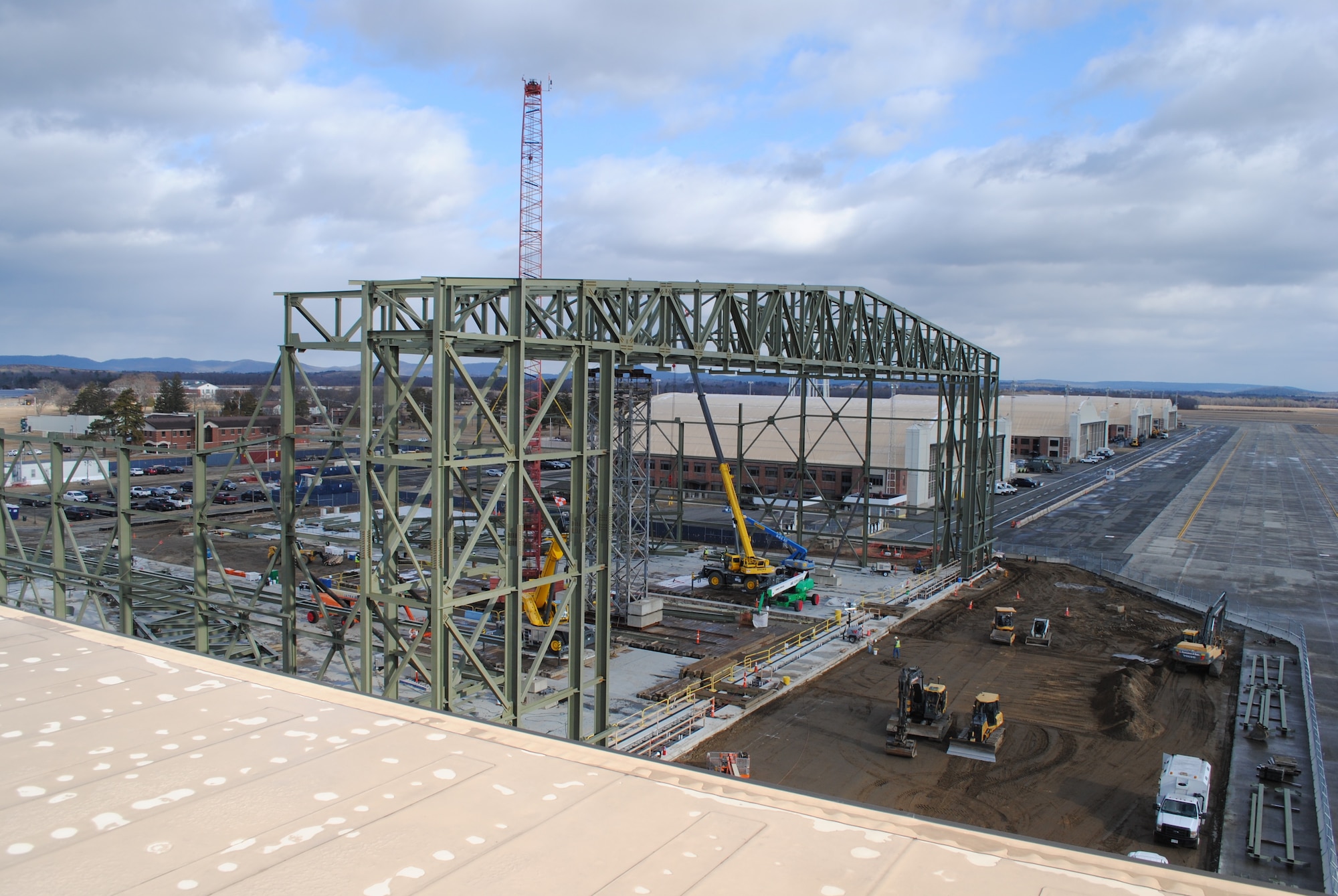 Westover’s newest hangar rises above the old