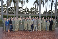 Group photo of CSG-4, CSG-15 personnel during offsite gathering