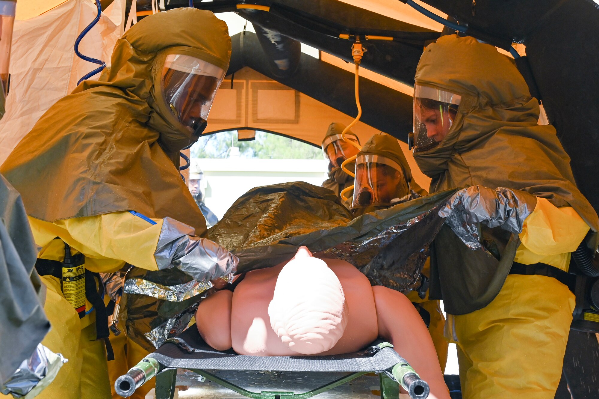 36th Medical Group apply decontamination procedures