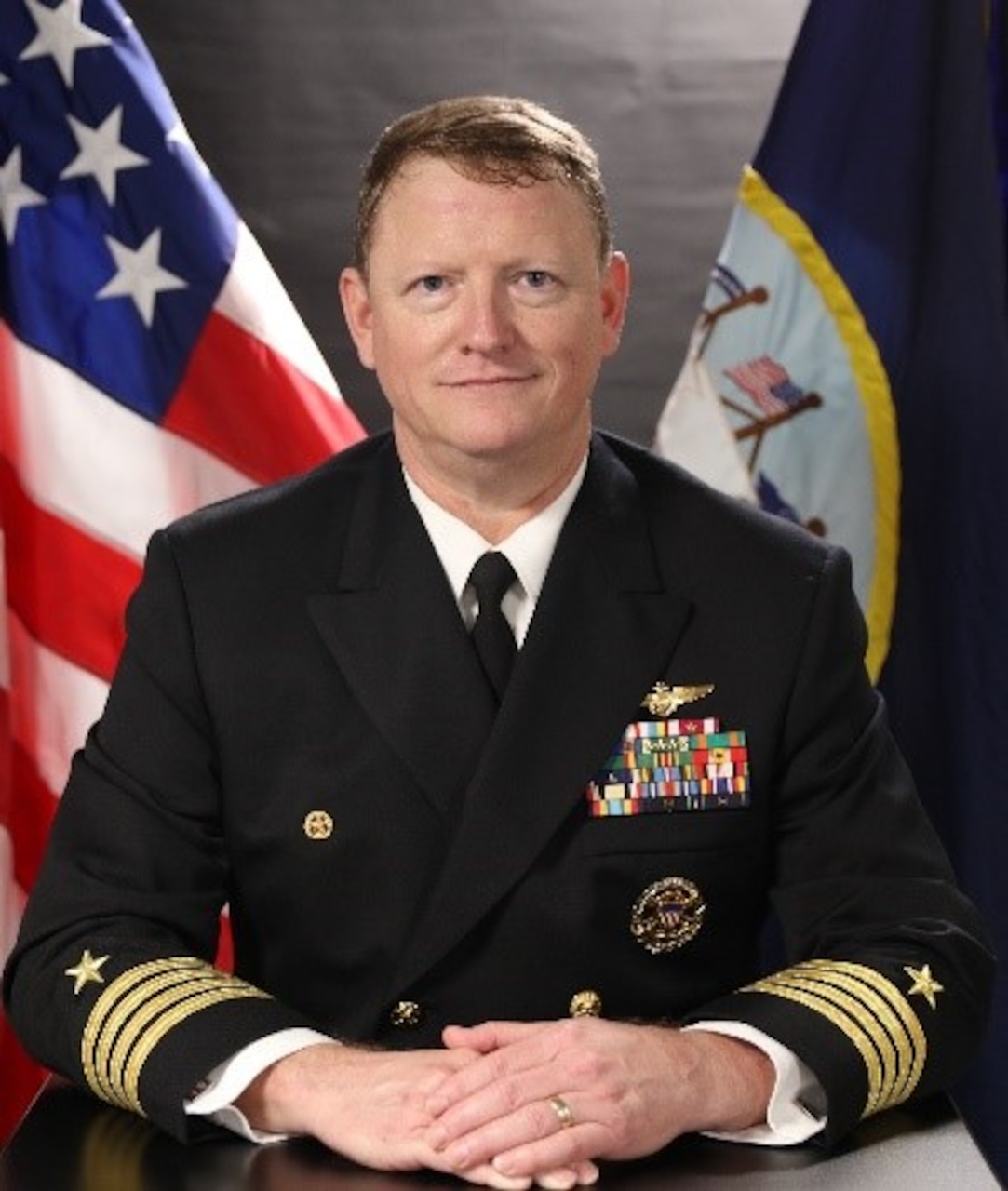 Official photo of Capt. David Snowden, commanding officer, USS San Antonio (LPD 17)