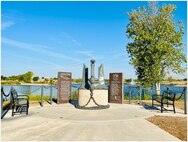 Eagle Scout with the Boy Scouts of America, Matthew Aguilar Jr.’s finished Eagle Scout project of the anchor and chain from the USS Oklahoma (SSN 723) in Lawton, Oklahoma, Sept. 28, 2022. (Courtesy photo)