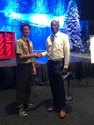 Eagle Scout with the Boy Scouts of America, Matthew Aguilar Jr.’s finished Eagle Scout project of the anchor and chain from the USS Oklahoma (SSN 723) in Lawton, Oklahoma, Sept. 28, 2022. (Courtesy photo)