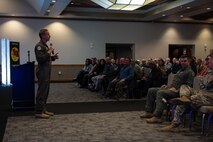 Man talking to group