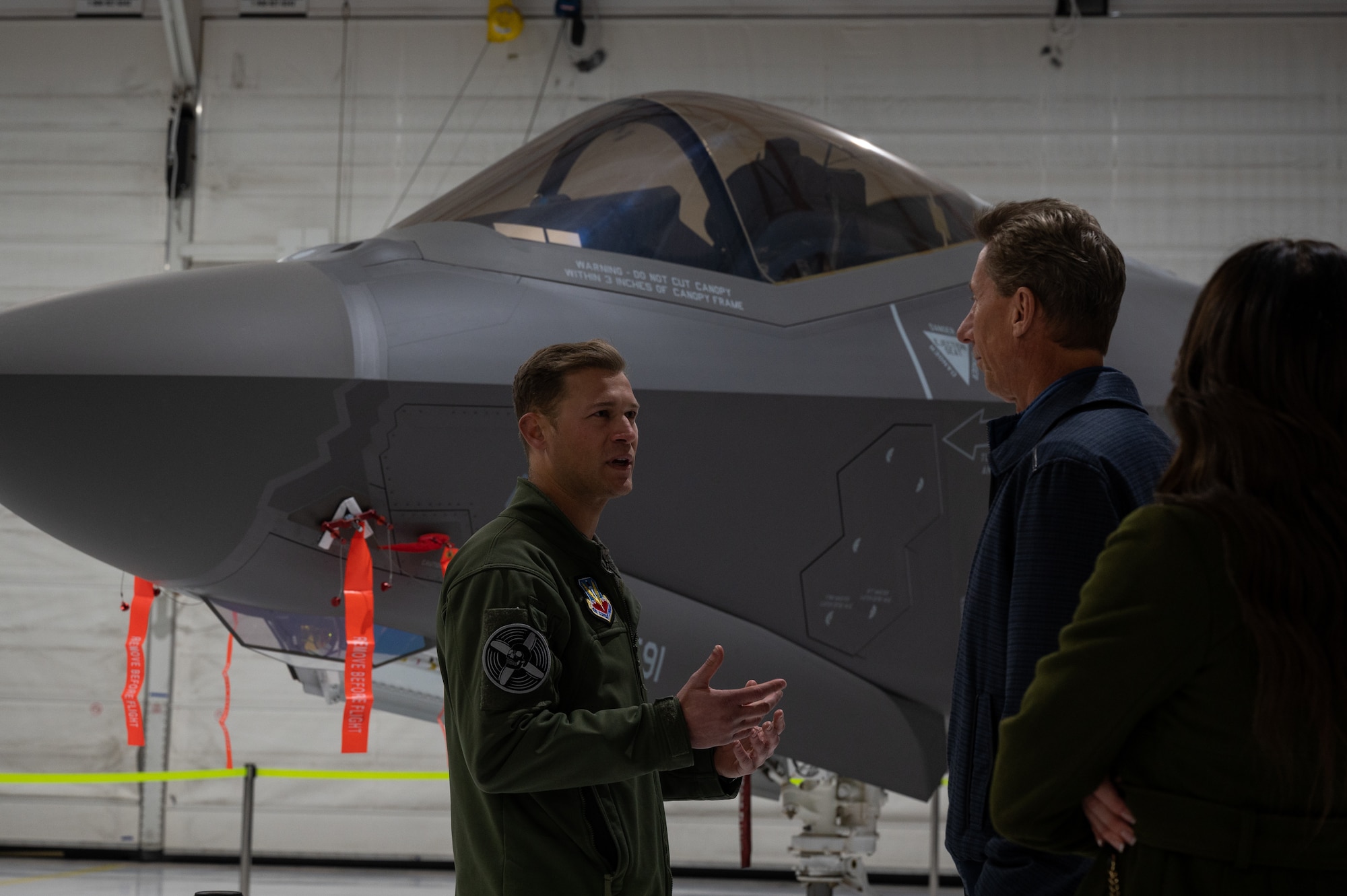 Pilot talking to civilian