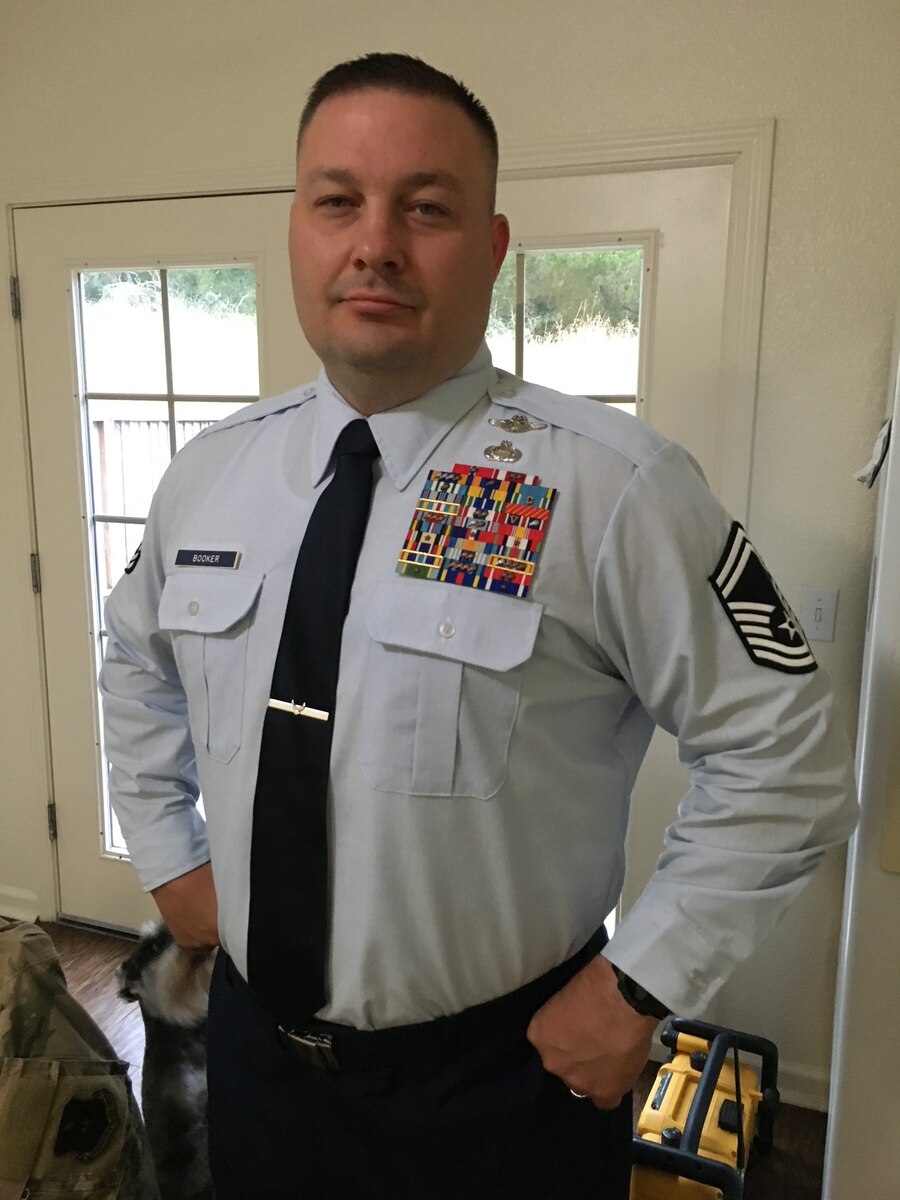 U.S. Air Force Senior Master Sgt. Wesley Brooker, 314th Training Squadron senior enlisted leader, poses for a photo. (Courtesy Photo)