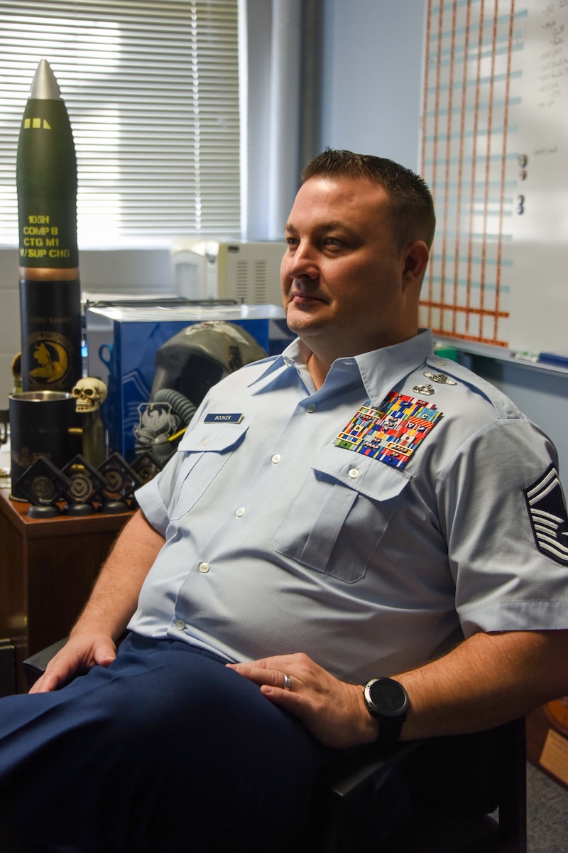 U.S. Air Force Senior Master Sgt. Wesley Brooker, 314th Training Squadron senior enlisted leader, poses for a photo. (Courtesy Photo)