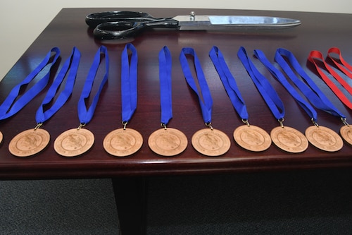 medallions on table