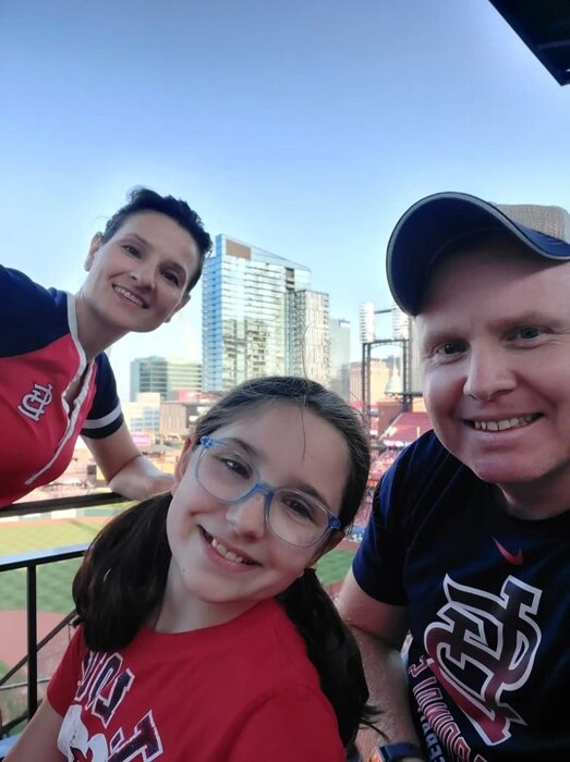 Family at a baseball game