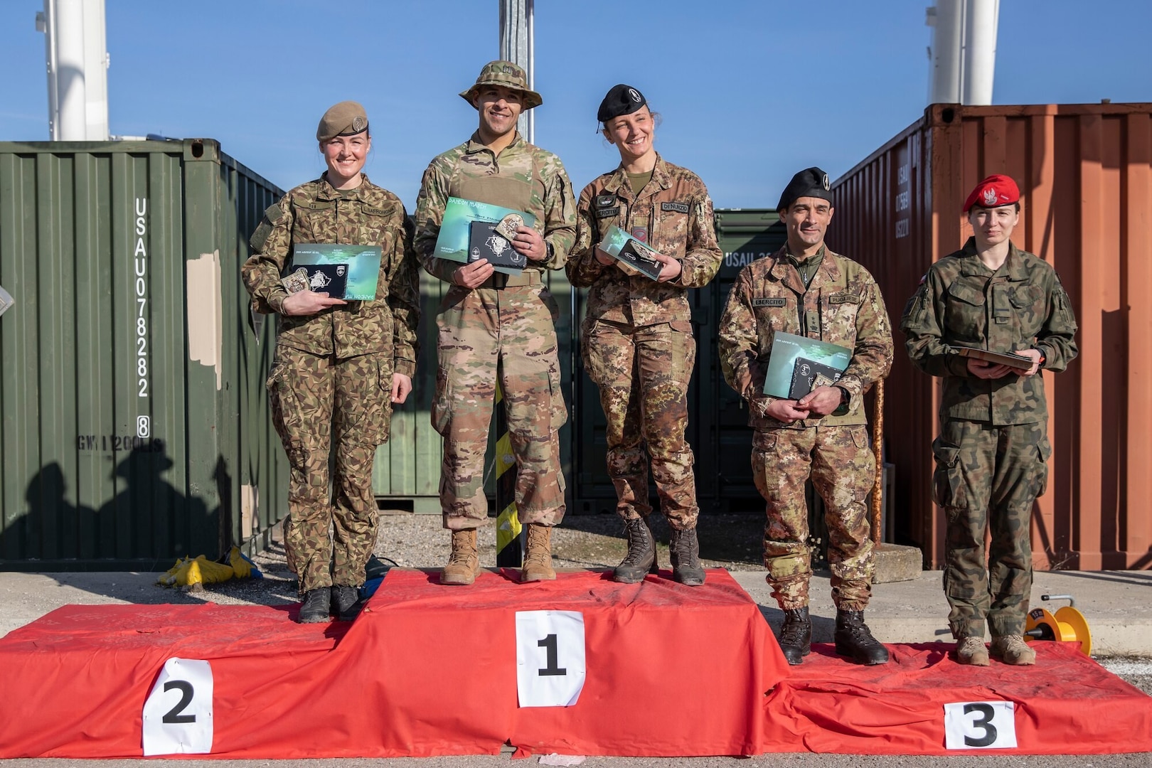 Nebraska Army National Guard Capt. Travis Kirchner won the Danish Contingency March while deployed to Kosovo Jan. 7, 2023. There were 545 competitors from 21 nations across Kosovo Force Regional Command-East.