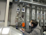 Salvatore Corcione, resource efficiency manager at U.S. Army Garrison-Ansbach, performs a utility check at one of the facilities on the installation in 2021. The 2023 Resource Efficiency Managers Workshop set for Apr. 17-20 at the U.S. Army Engineering and Support Center, Huntsville’s main campus.