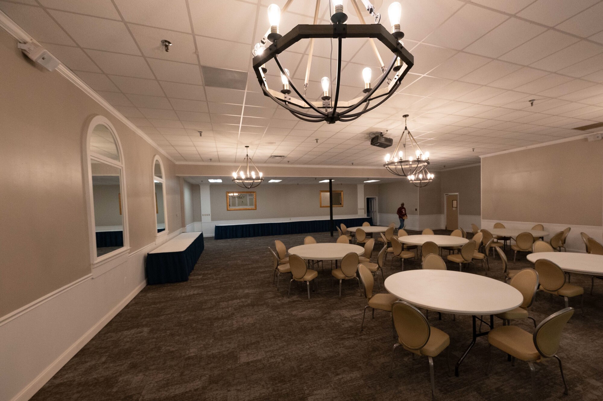 The ballroom at the Carolina Skies Club is completed.