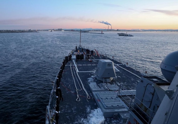USS Rafael Peralta (DDG 115) Arrives in Tomakomai, Japan for a Scheduled Port Visit
