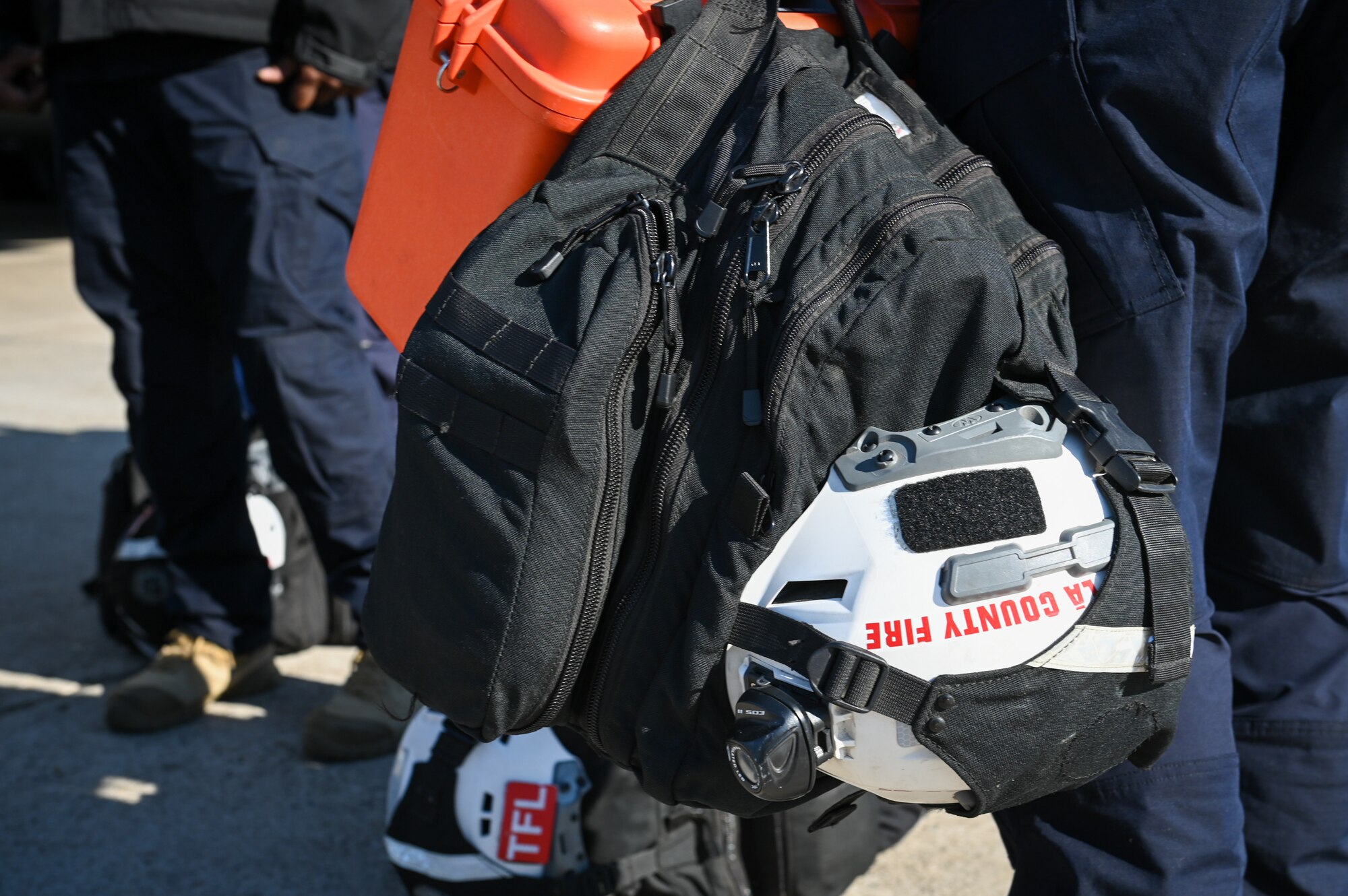 Members of the United States Agency for International Development’s Disaster Assistance Response Team arrive at Incirlik Air Base, Türkiye, Feb. 8, 2023. The DART is assigned to lead the U.S. government humanitarian response following a series of earthquakes that struck central-southern Türkiye on Feb. 6, 2023.