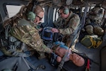 Idaho National Guard Soldiers, Airmen and active-duty counterparts joined forces for a mass casualty exercise Feb. 4, 2023, near Gowen Field, Boise, Idaho. Medical personnel from Gowen Field’s 124th Medical Group and active duty medical personnel with the 366th Medical Group from Mountain Home Air Force Base participated.