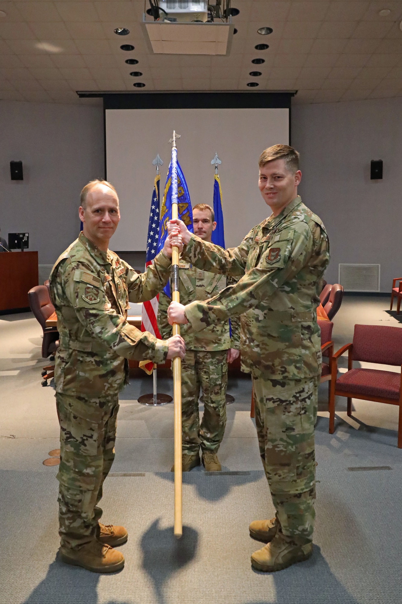 U.S. Air Force Col. Robert Krueger, Col. Alyson Eisenhardt, and Maj. Samantha Shameklis have risen to the task.