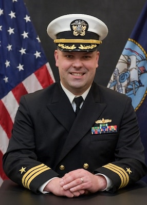 (Feb. 8, 2023) NORFOLK, Va. -- Official portrait of Cmdr. Fite. (U.S. Navy photo)