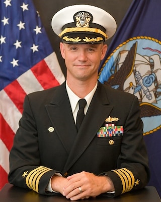 (Feb. 8, 2023) NORFOLK, Va. -- Official portrait of Capt. Betz. (U.S. Navy photo)