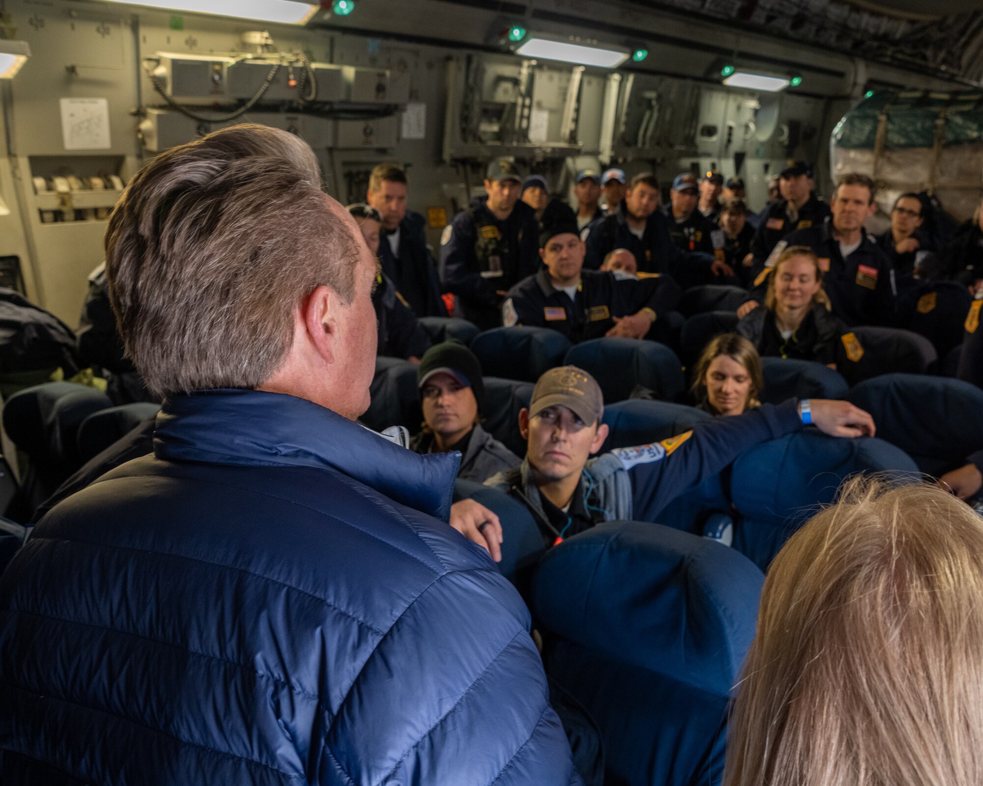 U.S. Ambassador Jeffry Flake, U.S. Ambassador to Türkiye, thanks members of the United States Agency for International Development’s Disaster Assistance Response Team for being ready, responsive, and willing to assist with the humanitarian effort after they arrived at Incirlik Air Base, Türkiye, Feb 8, 2023. Ambassador Flake visited Incirlik AB to greet members of the USAID team, following a series of earthquakes that struck central-southern Türkiye on Feb 6, 2023. As Ambassador to Türkiye, Flake holds the highest civilian position as The Chief of Mission, and impacts the communication and resources of U.S. personnel, advancing the U.S. foreign policy goals. As a fellow NATO ally, the U.S. Government mobilized personnel to assist in Türkiye in their response efforts. (U.S. Air Force photo by Senior Airman David D. McLoney)