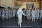 Army Gen. Daniel Hokanson, chief of the National Guard Bureau, visits with Puerto Rico National Guardsmen of the 156th Wing at Muñiz Air National Guard Base, Catalina, Puerto Rico, Feb. 5, 2023.